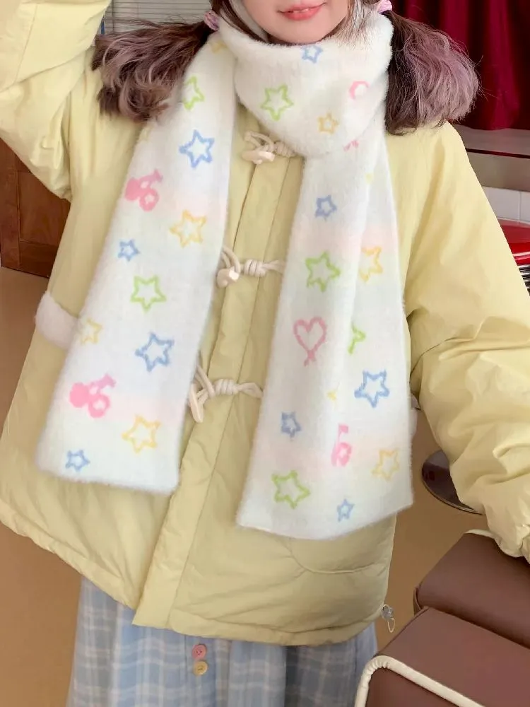 Cute Illustration Woolen Warm Scarf【s0000005274】