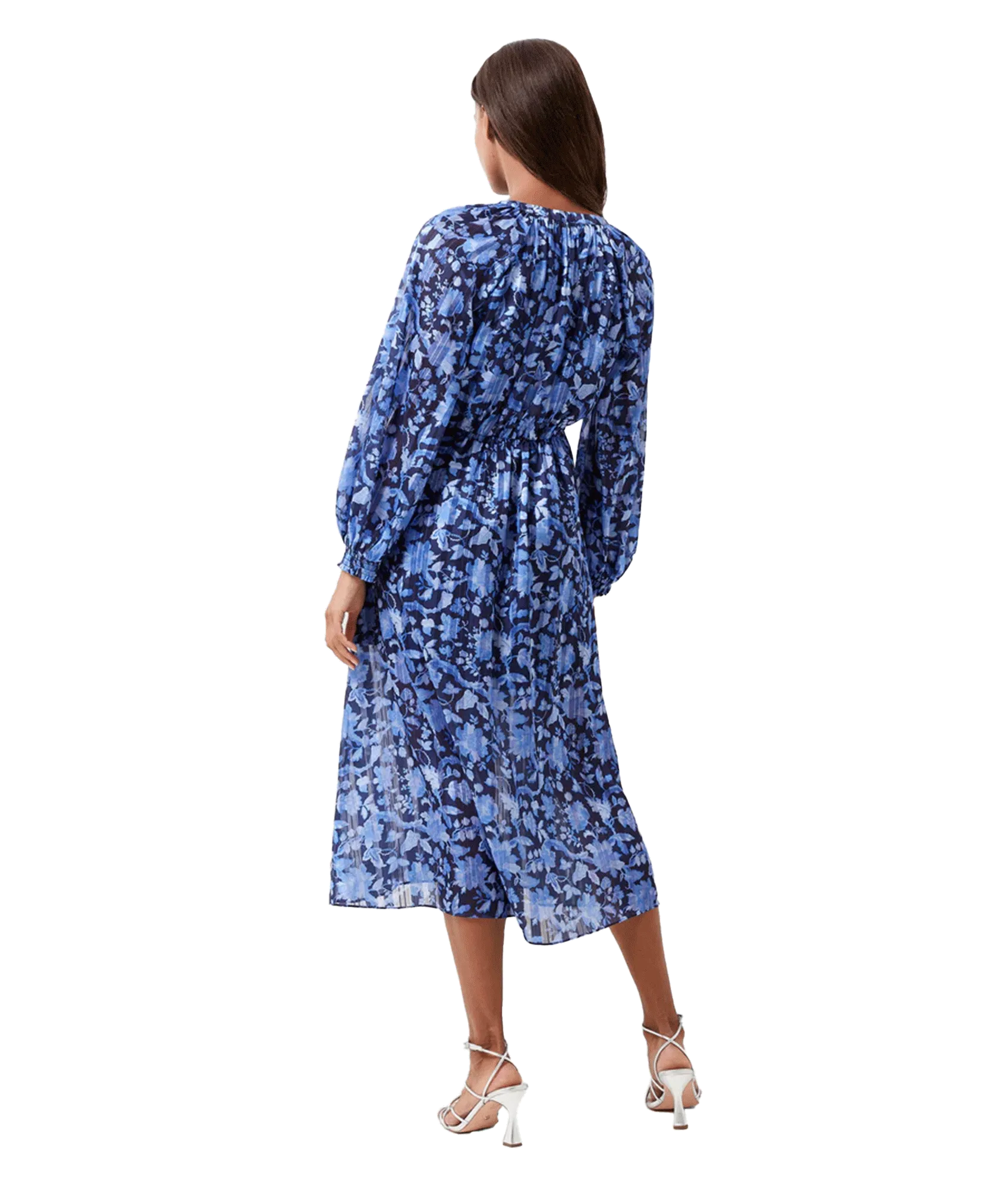 Cynthia Fauna Midi Dress - Midnight Blue
