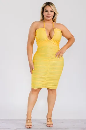 D30646-1 - RUCHED MIDI DRESS