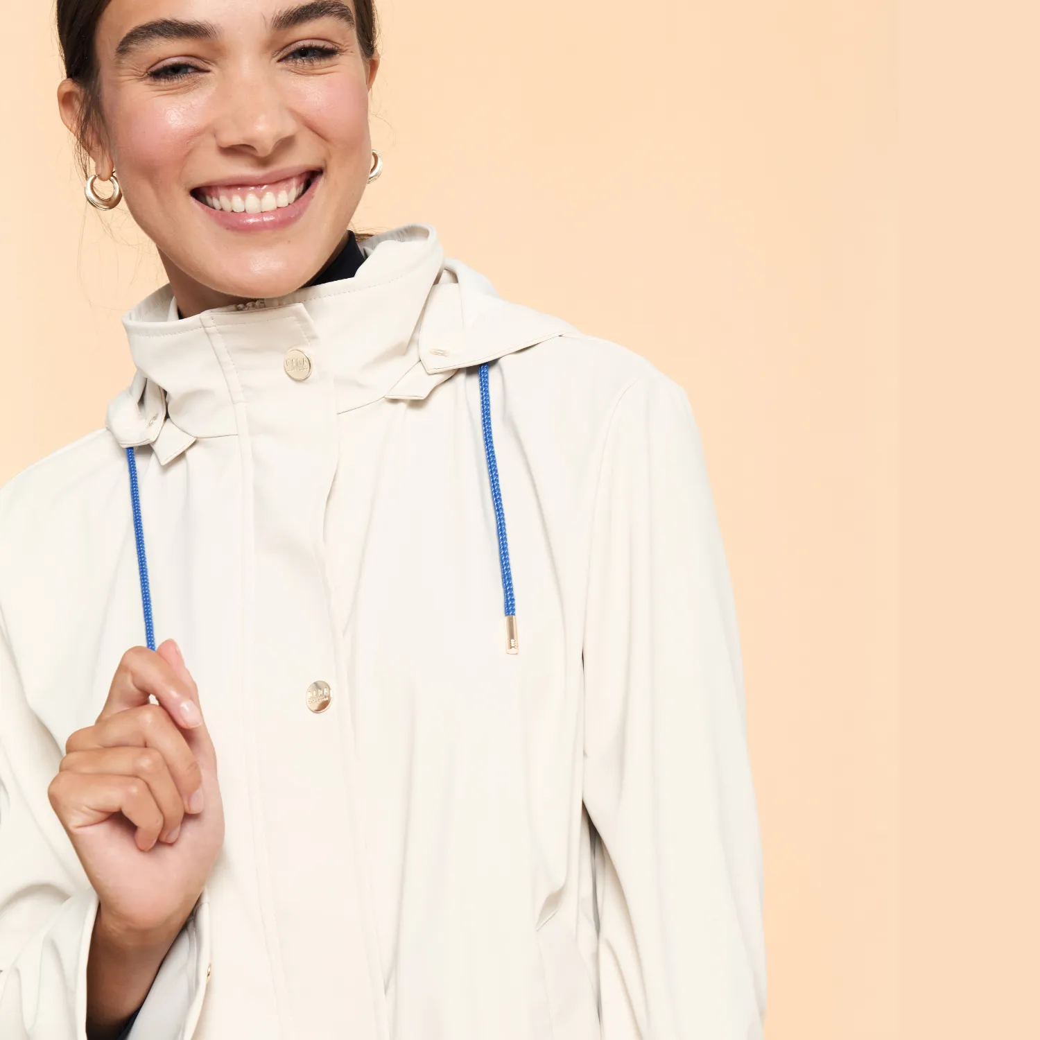 Dada Sport Tempo Ladies Rain Coat Airbag Compatible, Light Beige