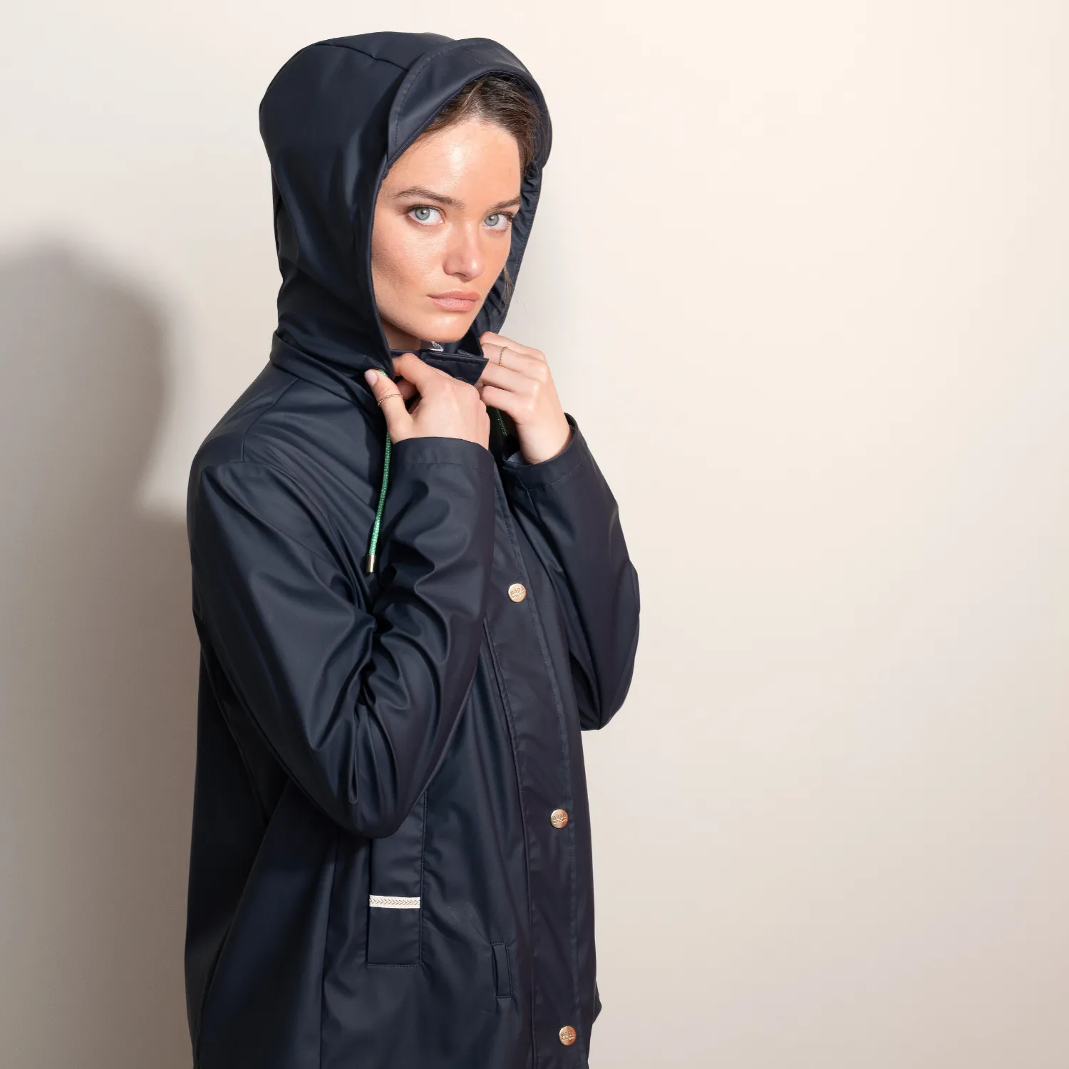 Dada Sport Tempo Ladies Rain Coat Airbag Compatible, Marine
