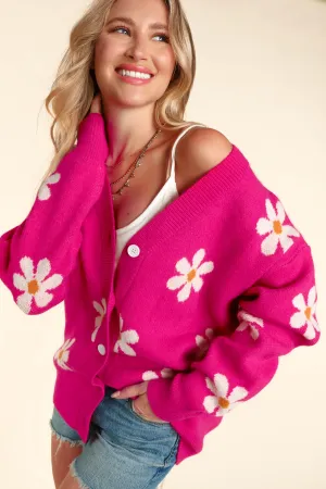 Daisy Button Down Cardigan Sweater