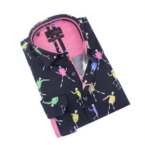 Dancing Skeletons Button Down Shirt