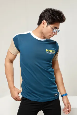 Dark Blue Block T-Shirt - P21 - MT0088R