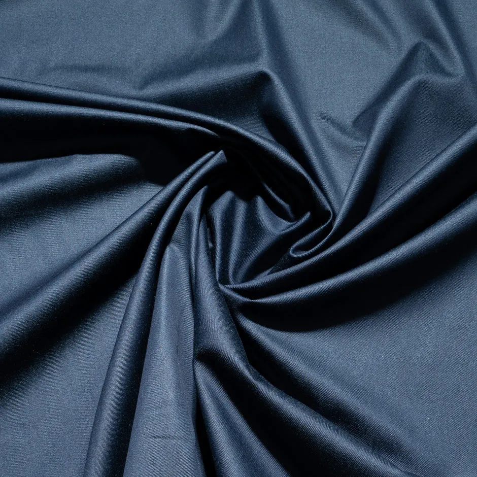 Dark Blue Thinly Coated Chambray Denim