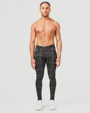 Dark Check Pants