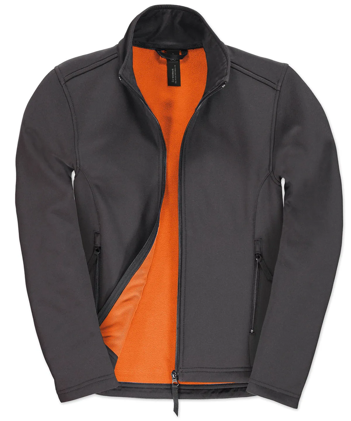 Dark Grey/Neon Orange Lining - B&C ID.701 Softshell jacket /women