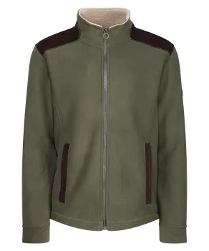 Dark Khaki - Faversham full-zip fleece