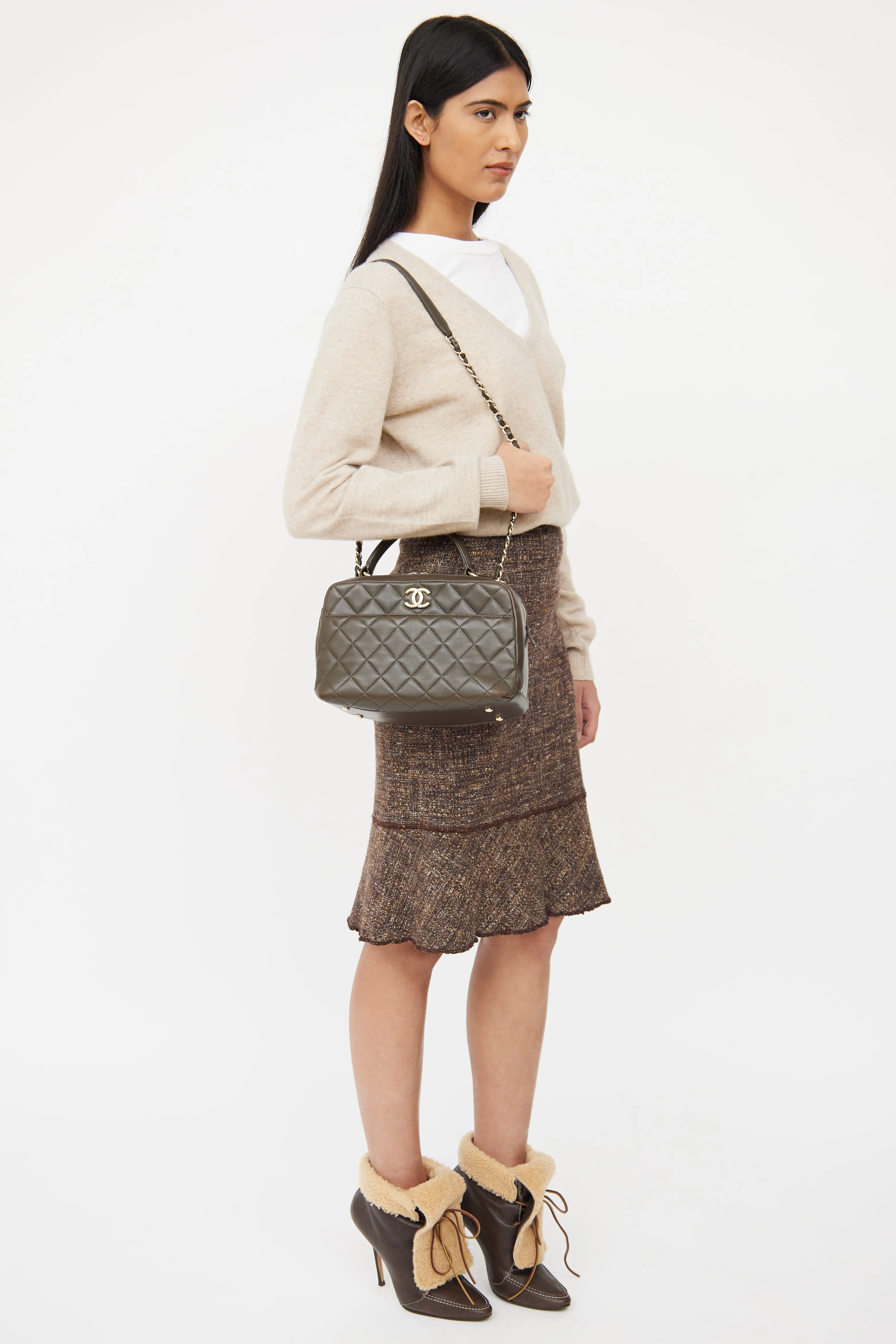 Dark Khaki Trendy CC Bowling Bag