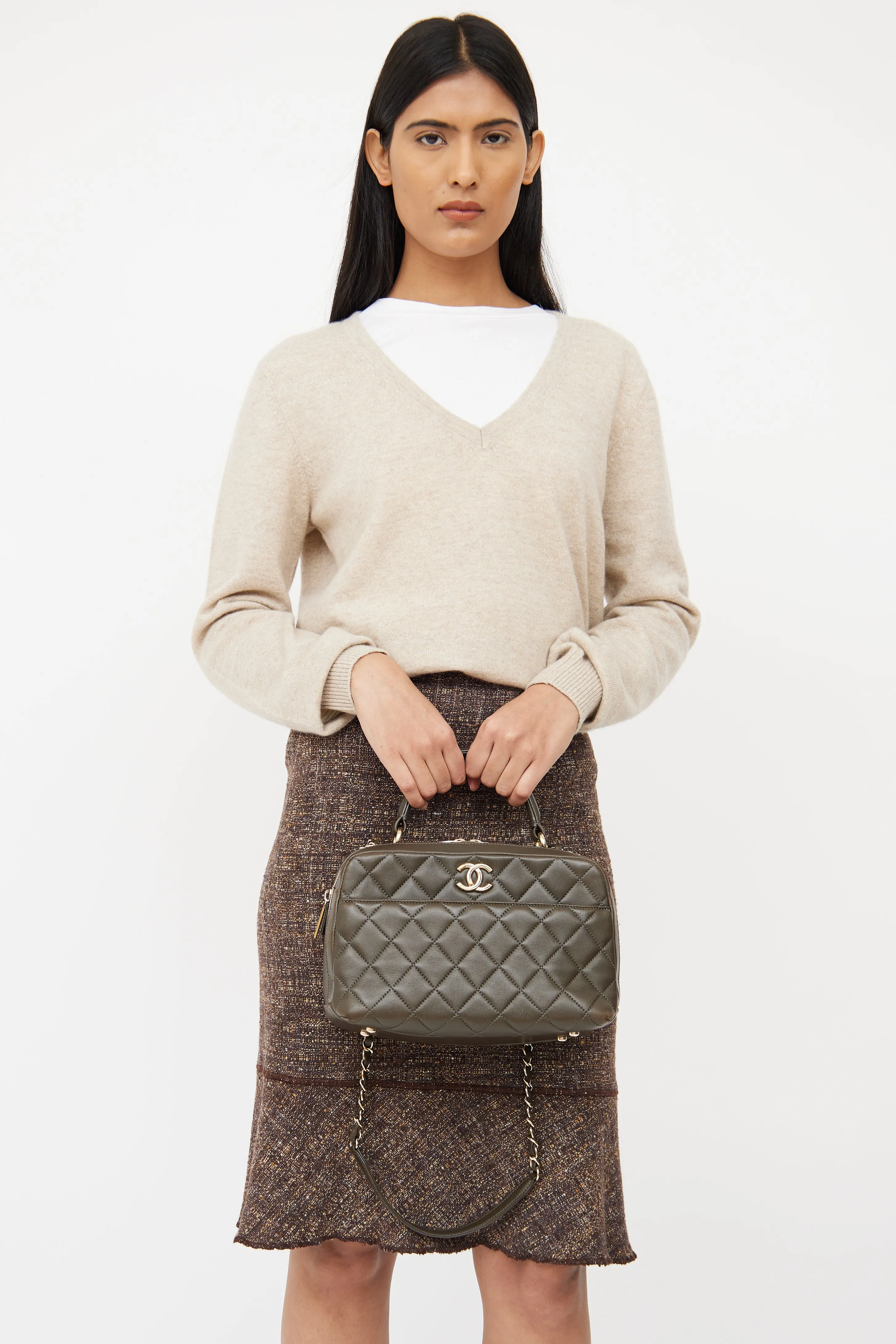 Dark Khaki Trendy CC Bowling Bag