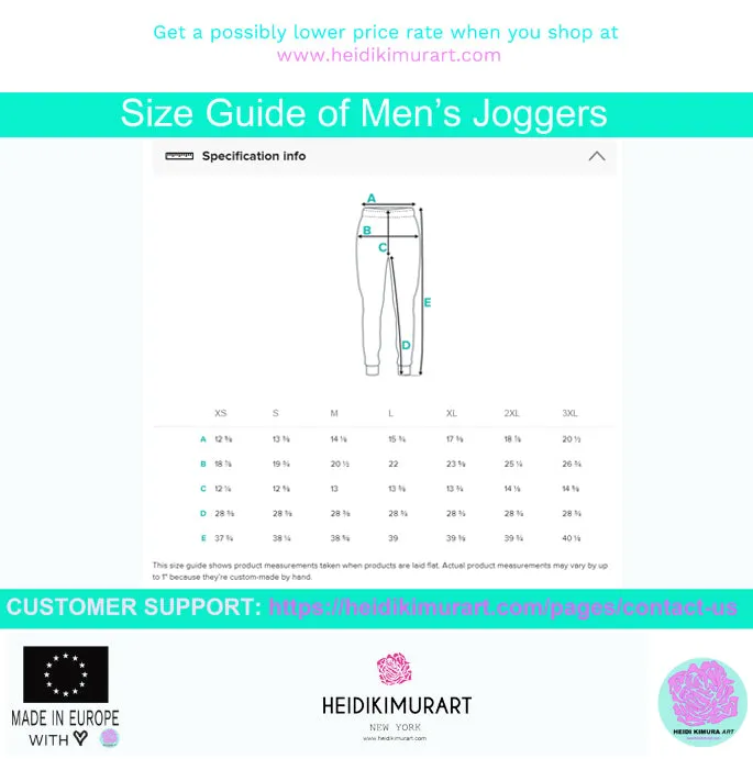 Dark Purple Men's Joggers, Solid Color Designer Fashion Sweatpants For Men-Made in EU/MX