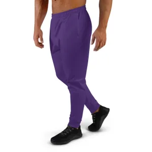 Dark Purple Men's Joggers, Solid Color Designer Fashion Sweatpants For Men-Made in EU/MX