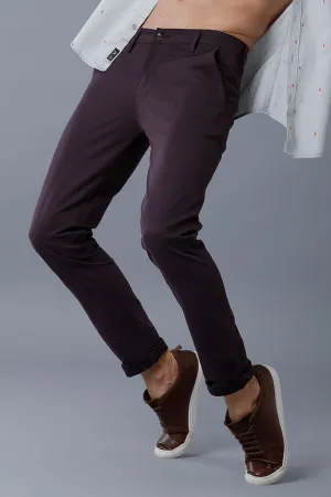 DARK WINE - 2 way stretch - COTTON PANT