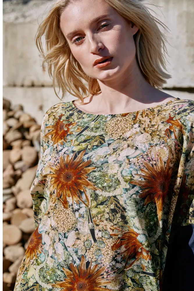 Dateline Dried Flowers Top By Maud Dainty