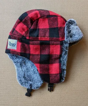 Dave&#39;s New York Bomber Hat - Red/Black Plaid