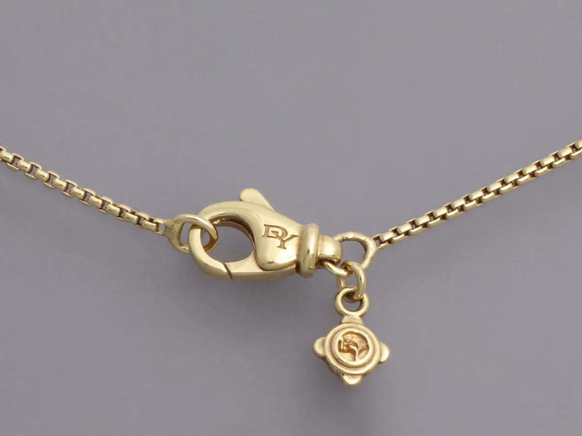 David Yurman Small 18K Yellow Gold Diamond Infinity Pendant Necklace