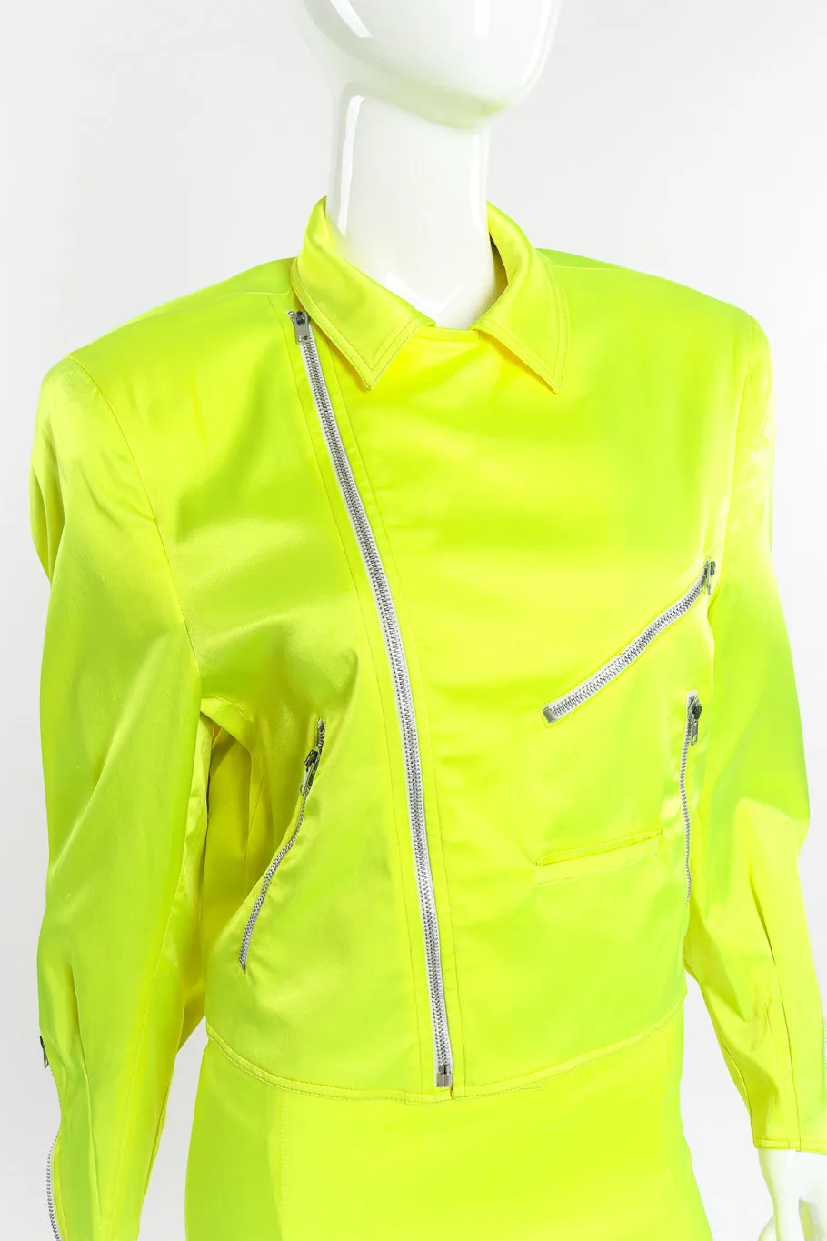Day-Glo Moto Jacket & Skirt Set