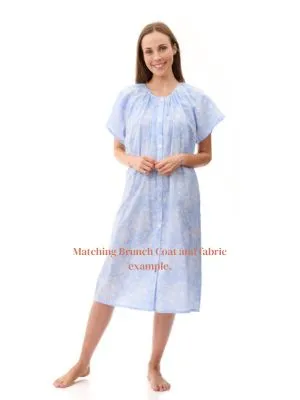 Dayle Cotton Sleeveless Short Nightie Blue