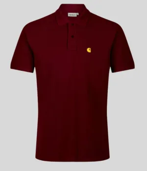 Deep Red Men's Chase Pique Polo Shirt