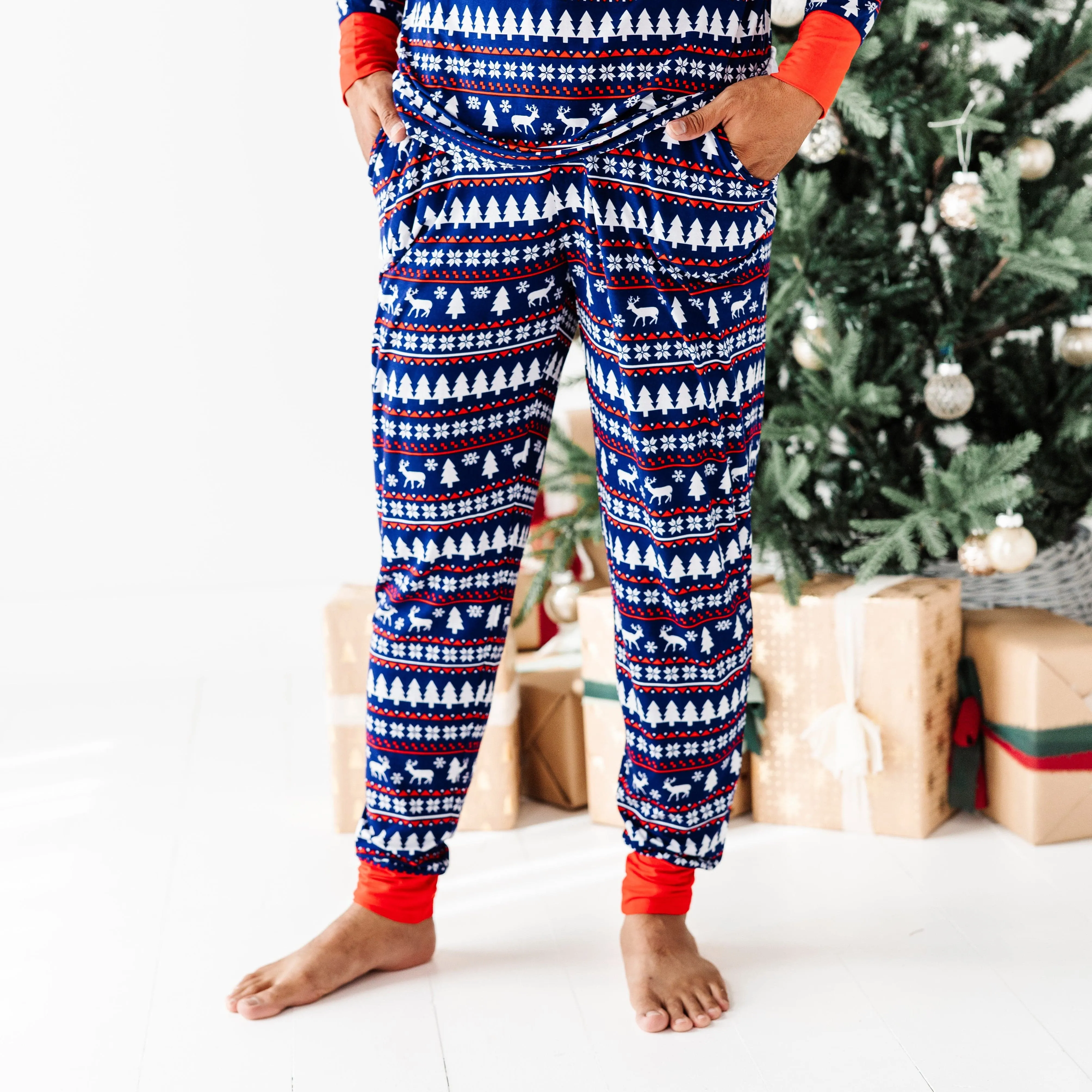 Deer Santa Men's Pants