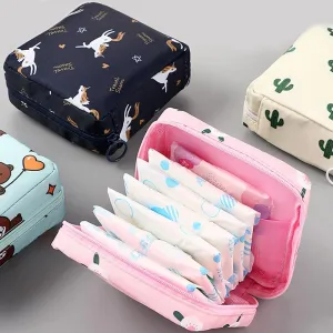 Delicate And Cute Printed Sanitary Pad Pouches