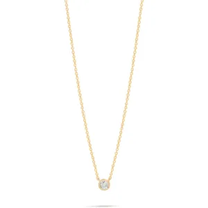 Delicate Round Necklace in 14K Gold over Sterling Silver