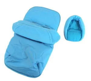 Deluxe 2in1 Ocean Blue Footmuff & Headhugger To Fit Hauck Tango Stroller
