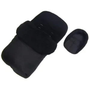 Deluxe 2in1 Universal Black Footmuff & Headhugger To Fit Mamas & Papas Cruise