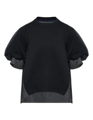 Denim Knit Pullover