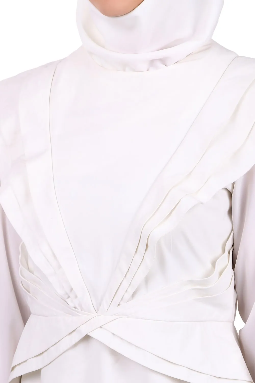 Designer Royal Look White Abaya