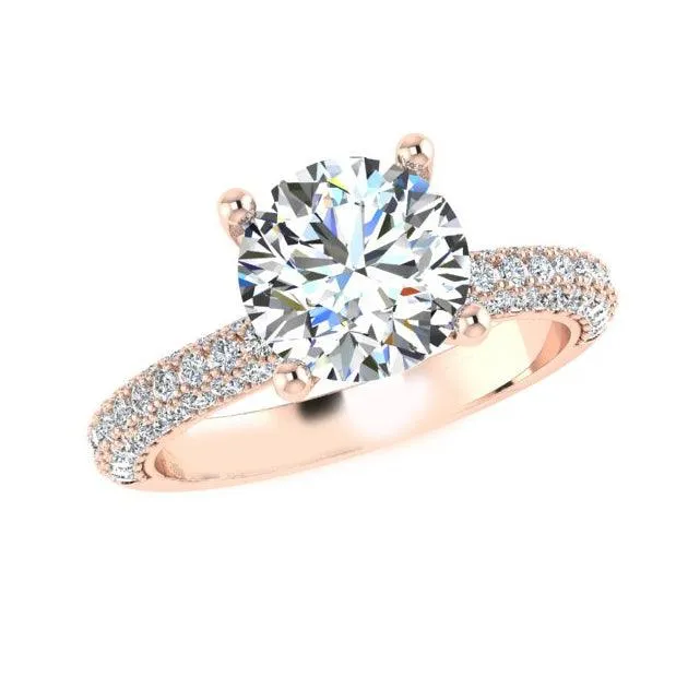 Diamond Engagement Ring with Side Stones (0.60 ct.tw)