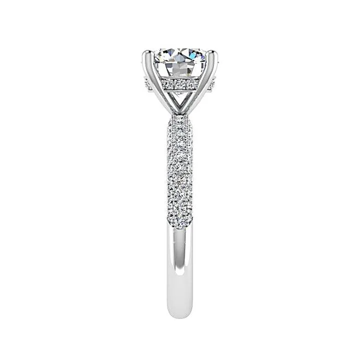 Diamond Engagement Ring with Side Stones (0.60 ct.tw)