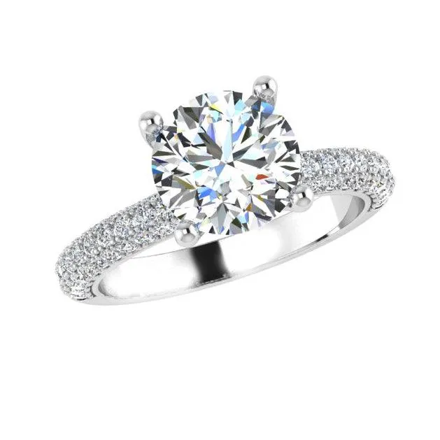Diamond Engagement Ring with Side Stones (0.60 ct.tw)