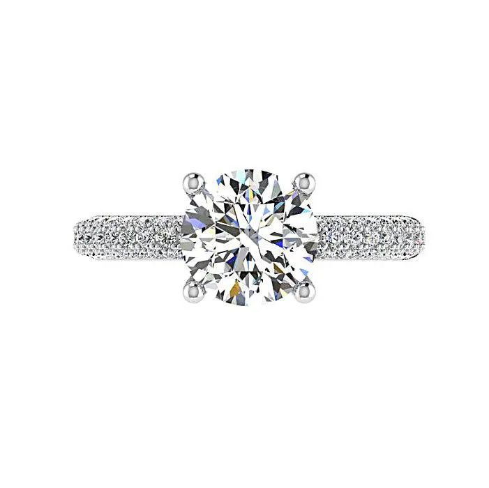 Diamond Engagement Ring with Side Stones (0.60 ct.tw)