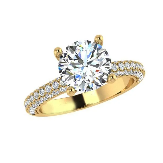 Diamond Engagement Ring with Side Stones (0.60 ct.tw)
