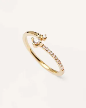 Diamonds and Gold Swing Ring