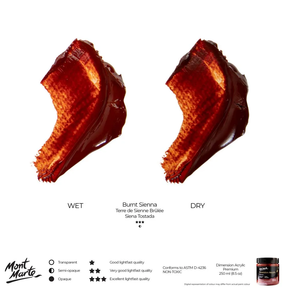 Dimension Acrylic Premium 250ml (8.5 US fl.oz) - Burnt Sienna