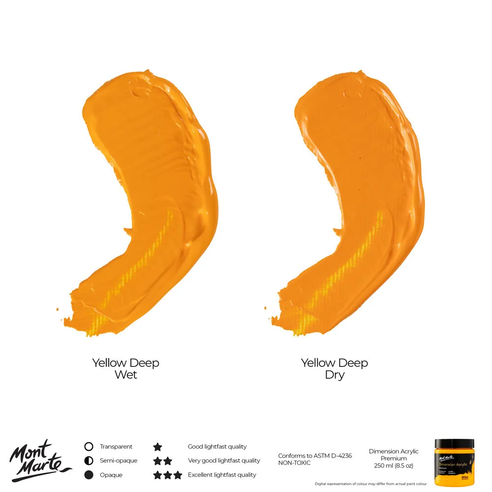 Dimension Acrylic Premium 250ml (8.5 US fl.oz) - Yellow Deep