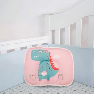 Dino Pink Cotton Baby Pillow