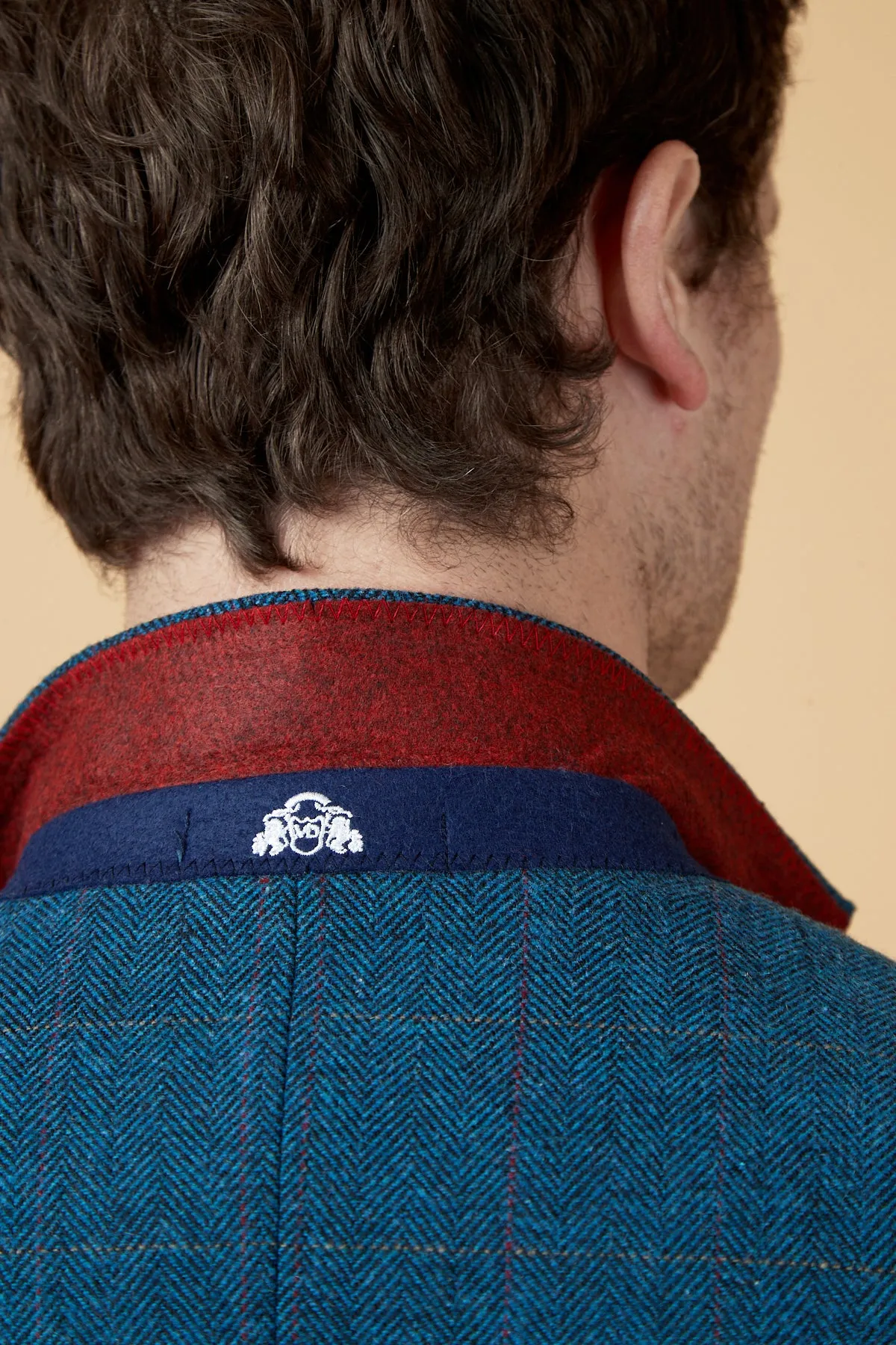 DION - Blue Tweed Check Two Piece Suit