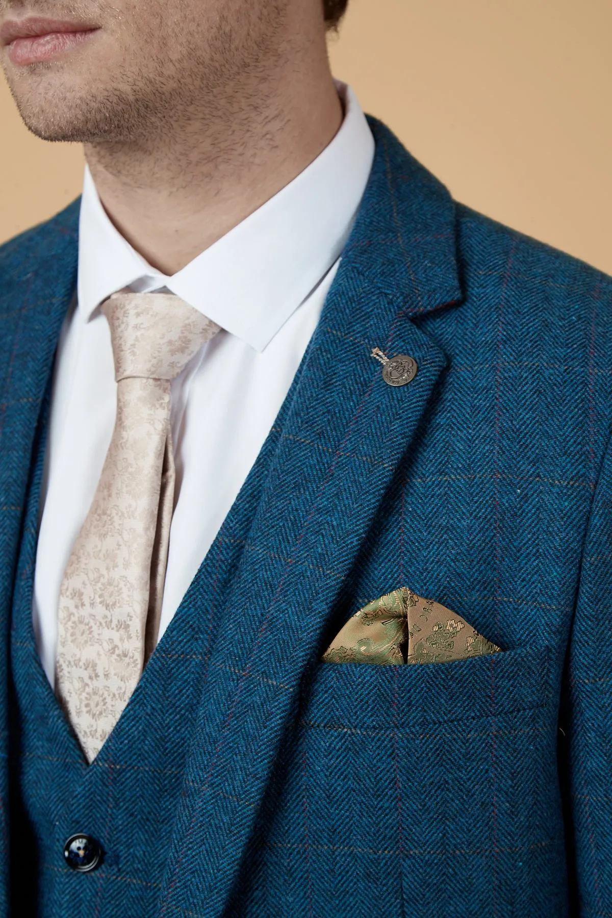 DION - Blue Tweed Check Two Piece Suit