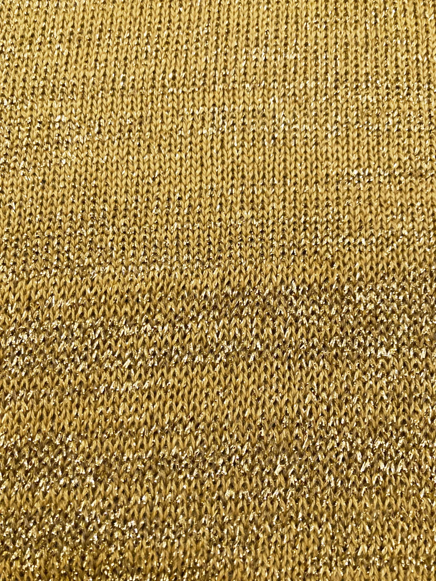 Dirk Bikkembergs 1990s gold knitted polo shirt with lurex threads - S