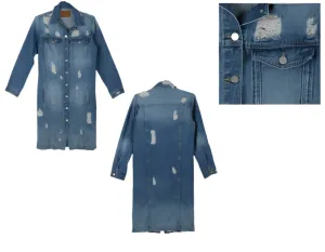 Distressed Denim Duster
