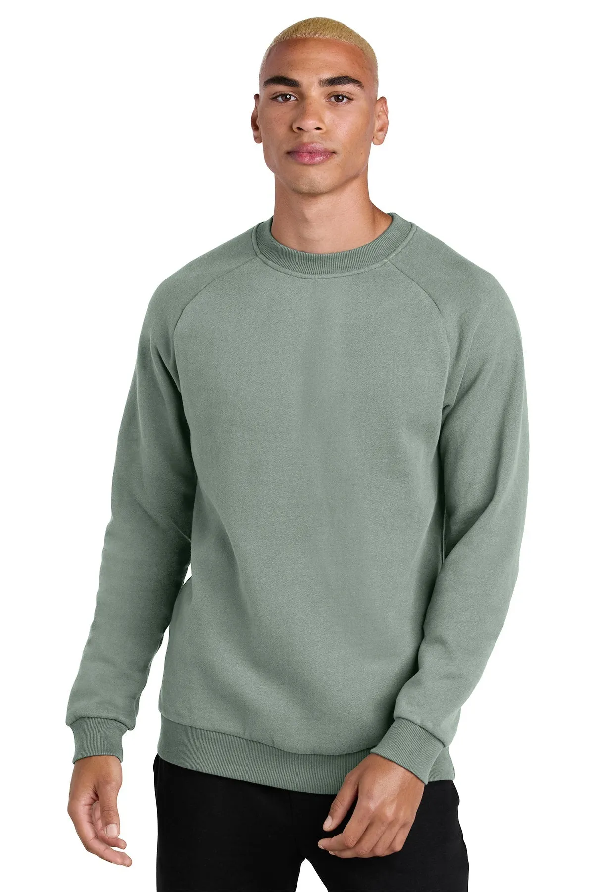 District Cloud Custom Fleece Crews, Slate Green
