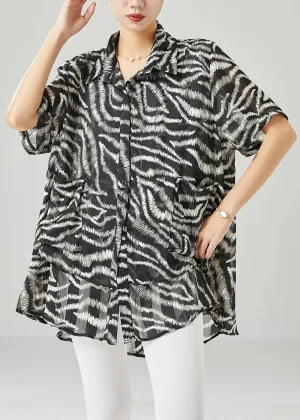 Diy Black Oversized Print Spandex Shirts Summer ML1228