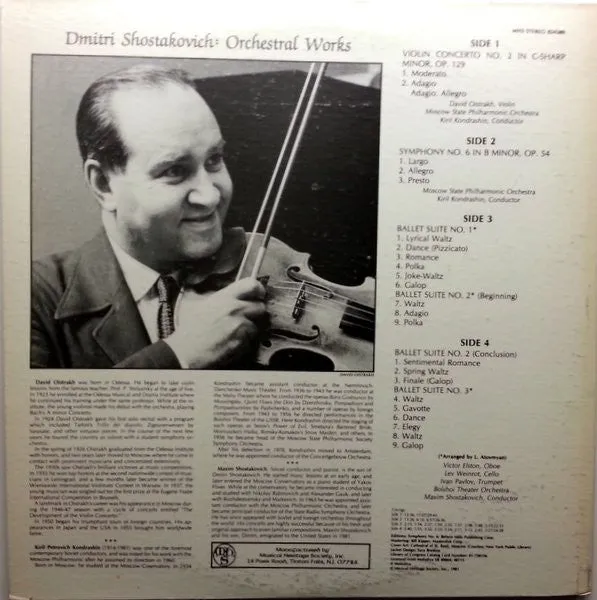 Dmitri Shostakovich - Dmitri Shostakovich: Orchestral Works (2xLP) (NM or M-)