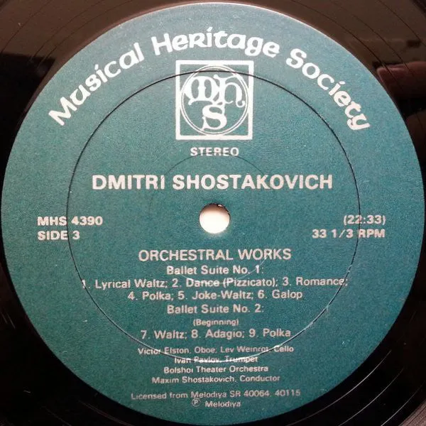 Dmitri Shostakovich - Dmitri Shostakovich: Orchestral Works (2xLP) (NM or M-)