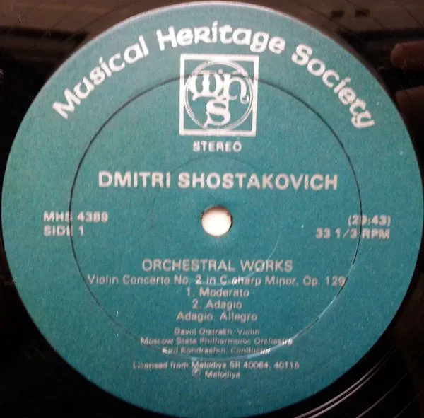 Dmitri Shostakovich - Dmitri Shostakovich: Orchestral Works (2xLP) (NM or M-)