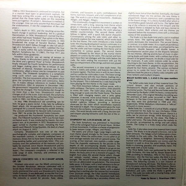 Dmitri Shostakovich - Dmitri Shostakovich: Orchestral Works (2xLP) (NM or M-)