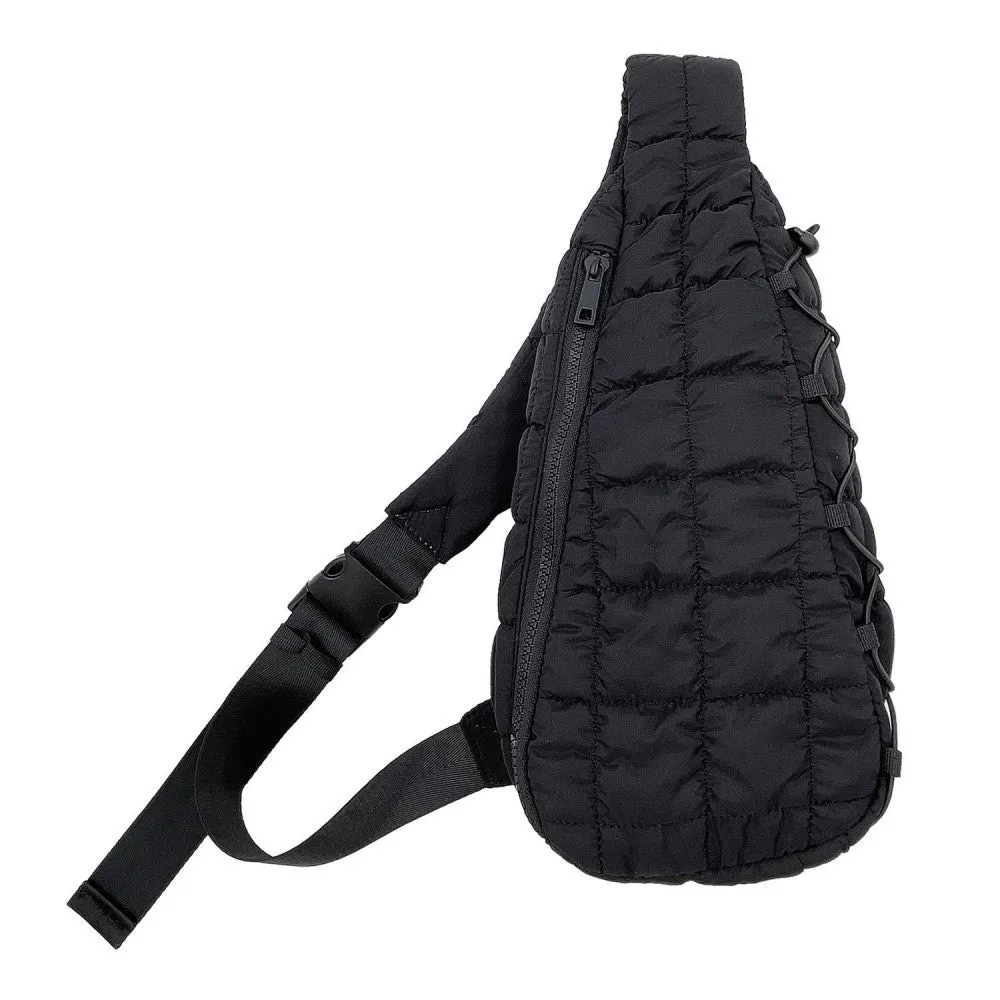 Do Everything In Love Quilted Puffer Sling Bag